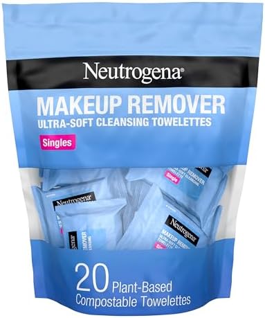         Neutrogena desmaquilhante toalhiinha, flanelas para remover sujeira, óleo, maquiagem 20 unidades       