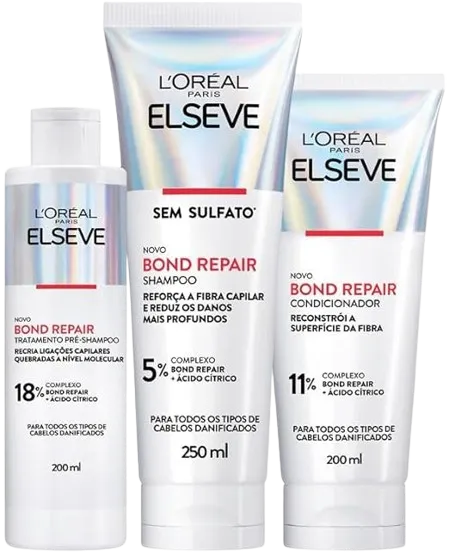 Kit L'Oréal Paris Elseve Bond Repair Shampoo + Condicionador + Pré Shampoo
