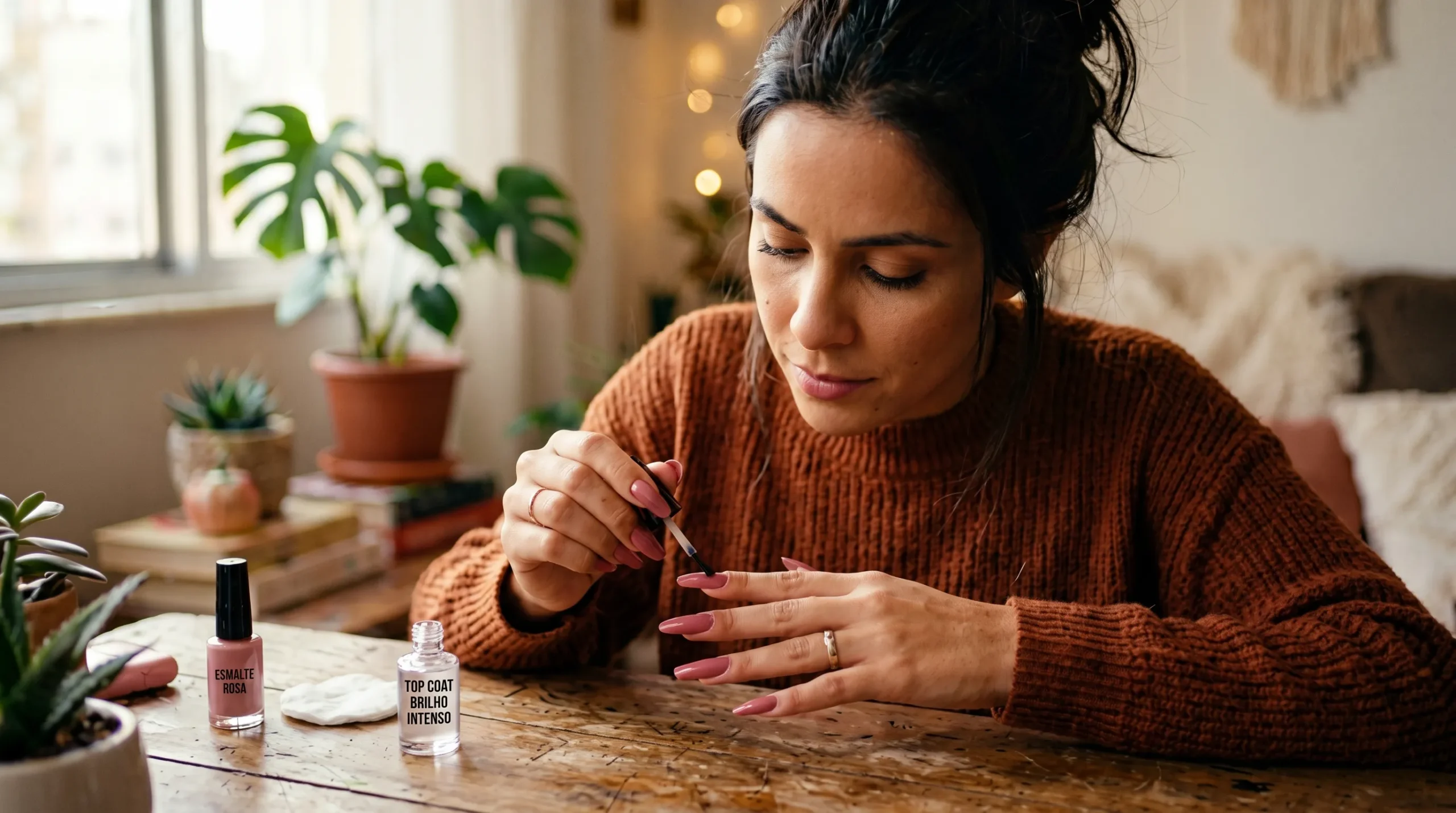 Pode Passar Esmalte Normal em Cima do Alongamento em Gel? Veja Antes de Tentar 2 aplicação de top coat em cima de esmalte normal sobre alongamento em gel