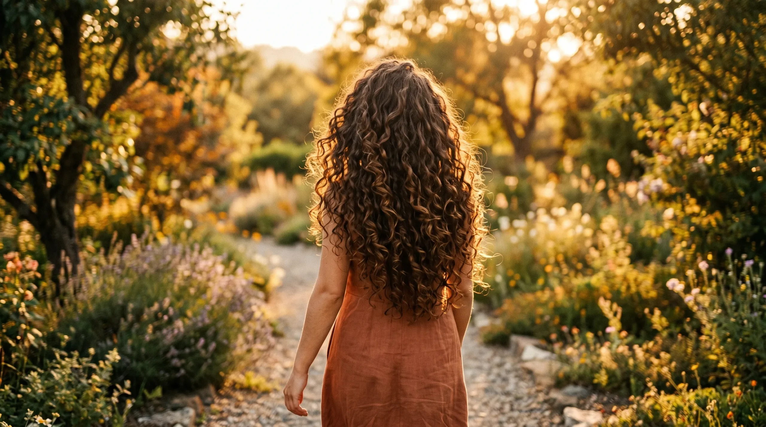 cabelo cacheado saudável e definido com rotina capilar completa