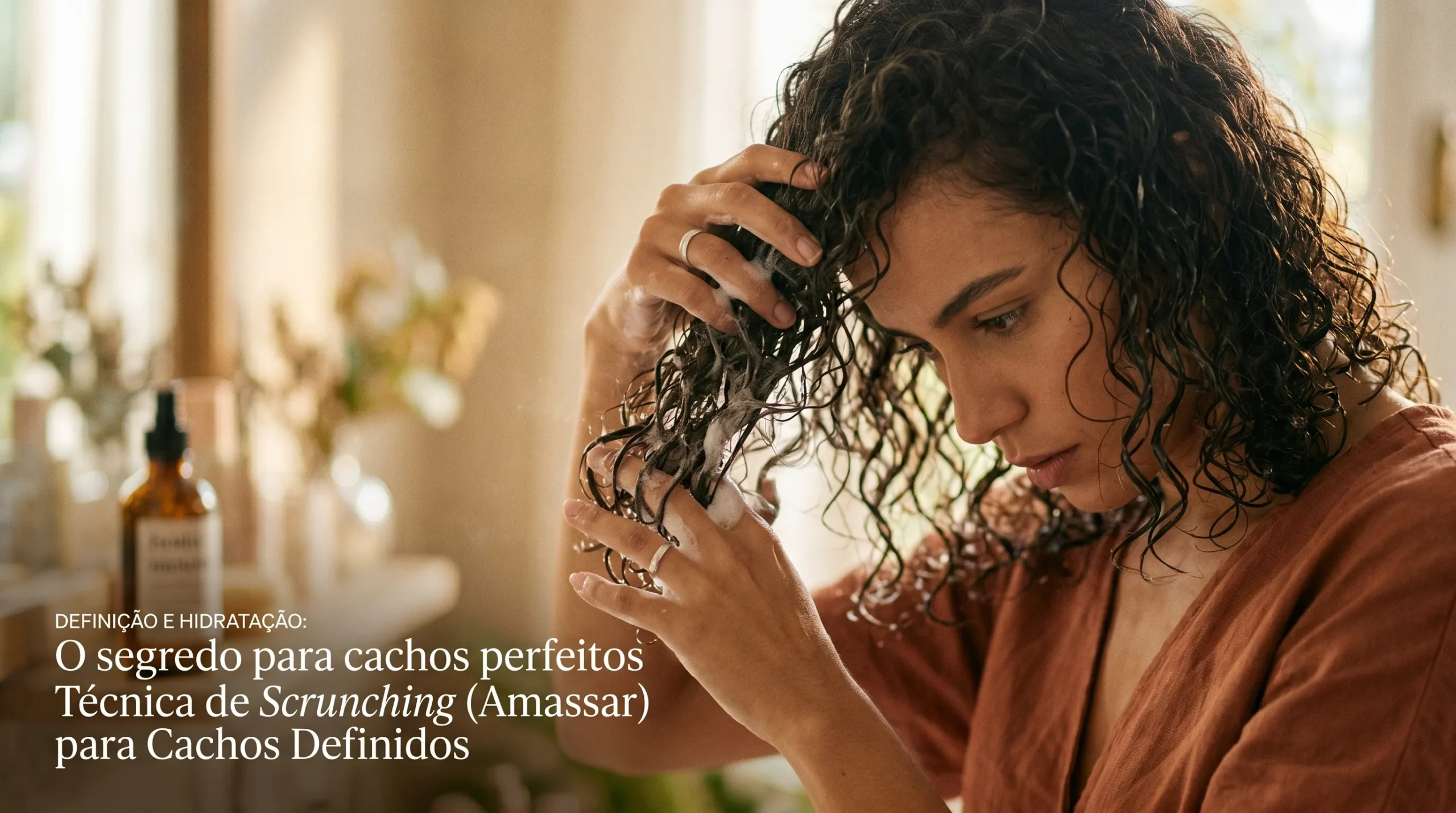técnica correta de aplicar mousse no cabelo seco por cima de névoa