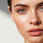 Mulher jovem com maquiagem natural radiante, destacando um visual fresco e duradouro, ideal para aprender como fazer maquiagem natural durar mais ao longo do dia.