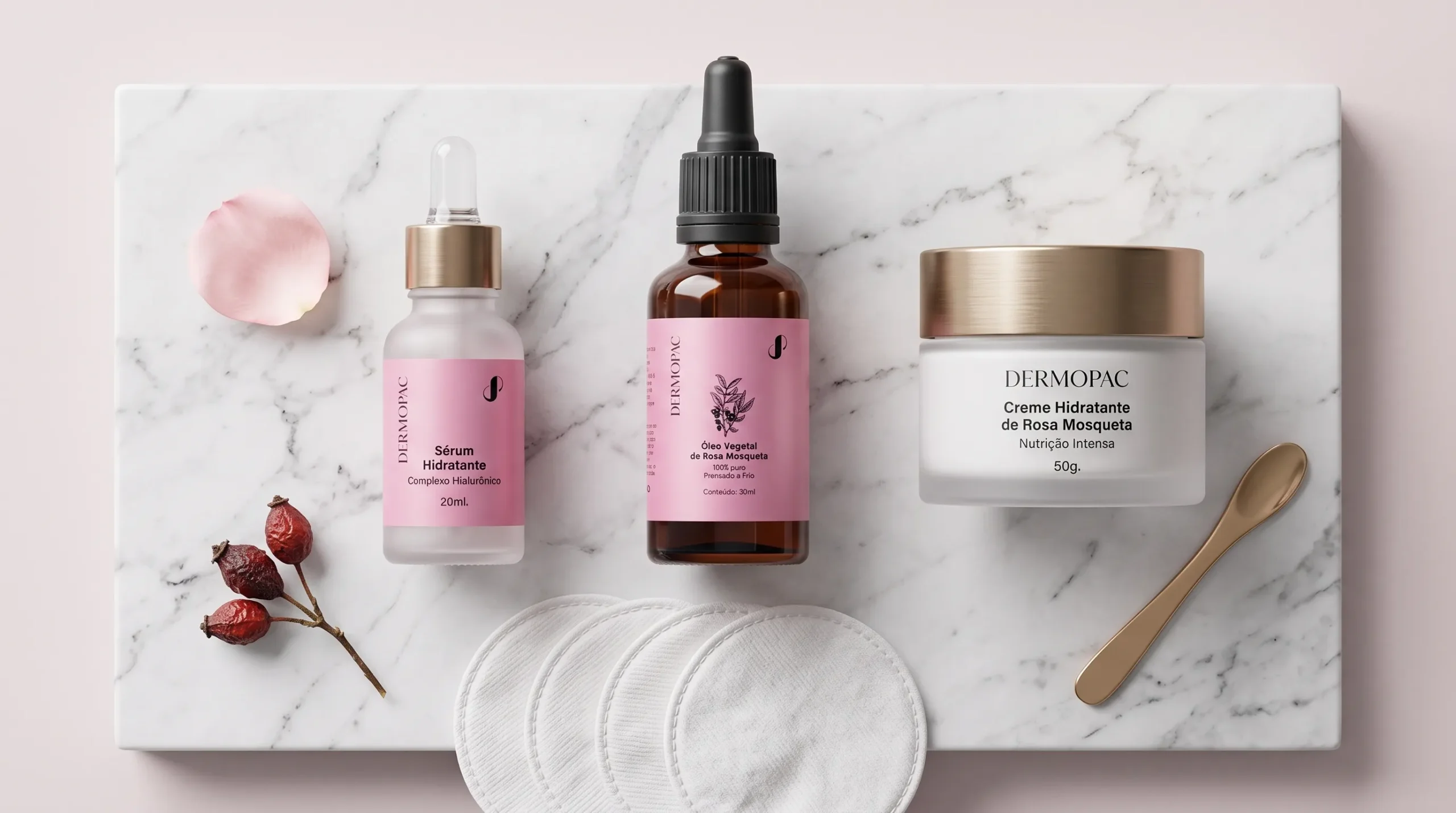 rotina de skincare com óleo de rosa mosqueta em ordem correta de aplicação