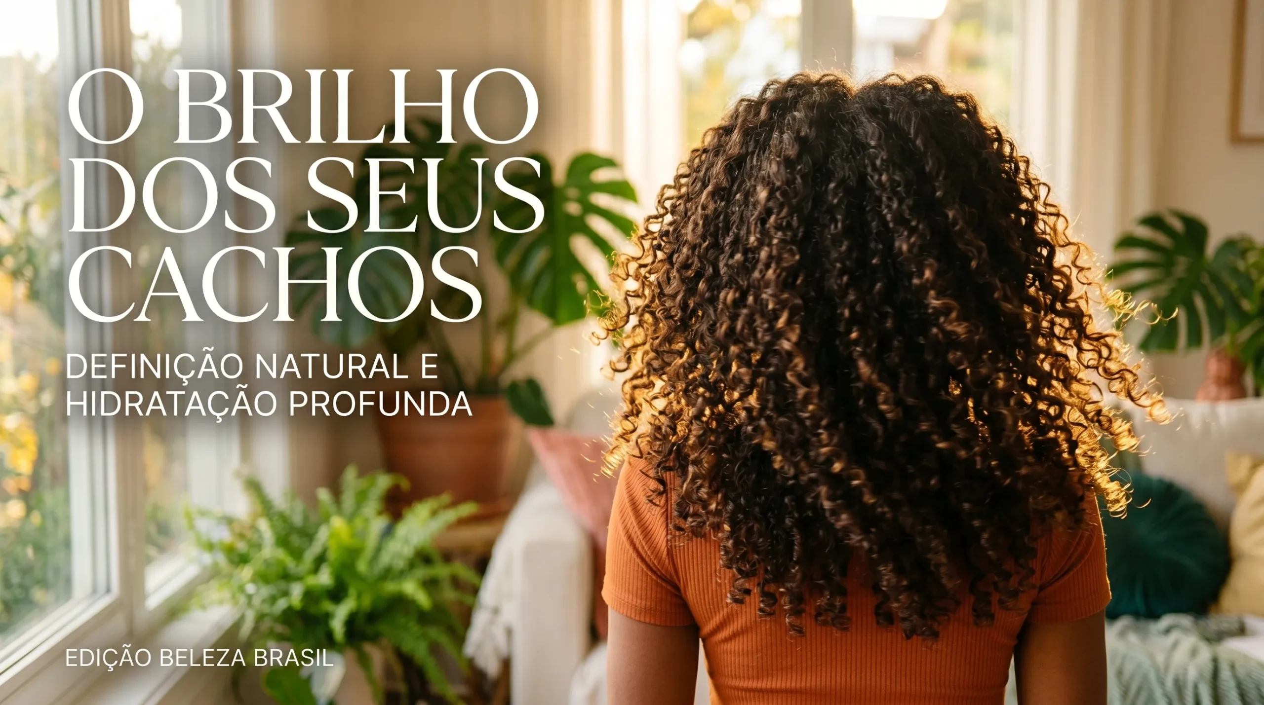 cabelo cacheado saudável e definido com rotina capilar completa