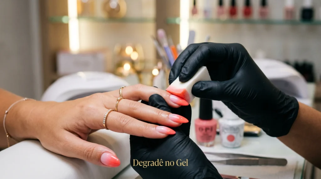 como fazer degrade com esponja no gel