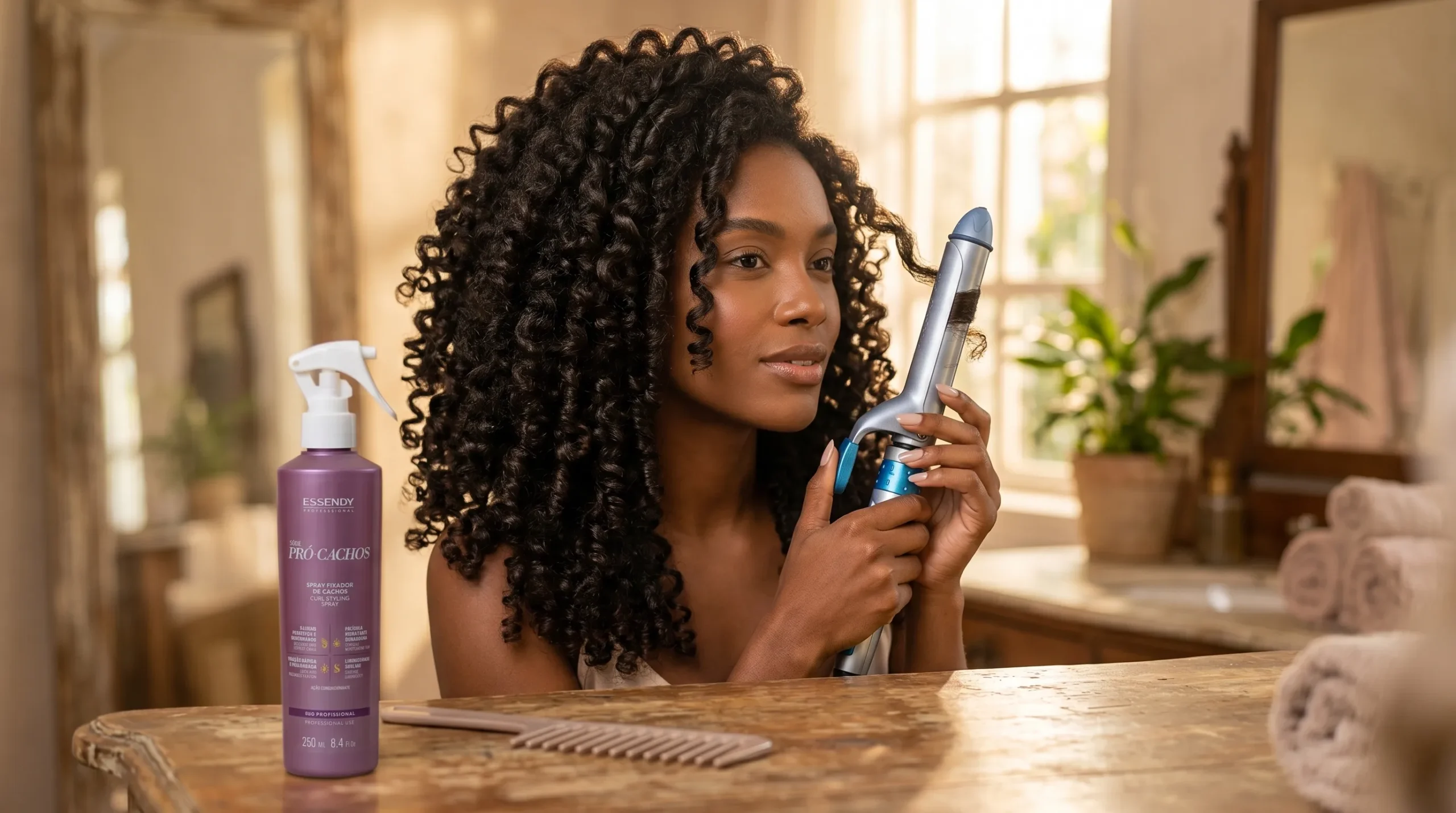 É Melhor Fazer Babyliss com Cabelo Sujo ou Limpo? Descubra Agora 2 cachos feitos com babyliss em cabelo sujo com mais durabilidade